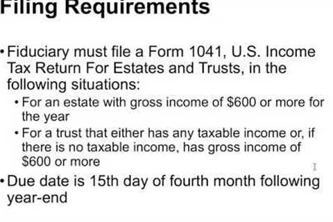 Introduction to Income Tax of Trusts & Estates