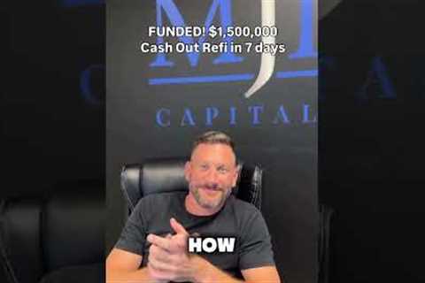 FUNDED in 7 days! 🎯🔥 $1,500,000 cash out refi for a $4.4M project in Hollywood Hills